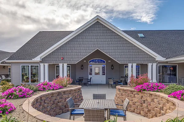 Memory care entrance in Morton, Illinois