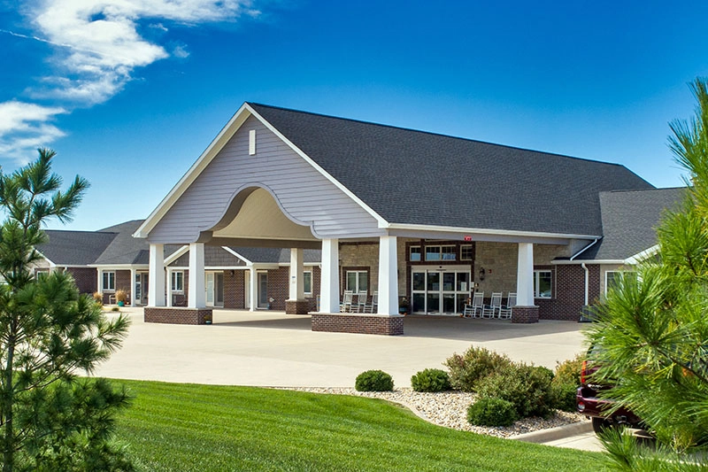 The Villas of Holly Brook entrance on Independence Court, off West Cruger Road, in Washington, IL.