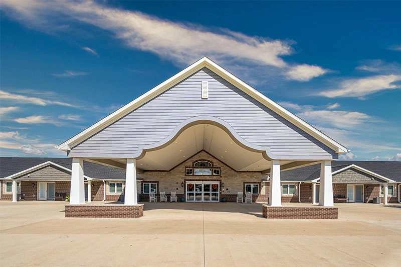 The Villas of Holly Brook entrance on East Airport Road in Savoy, IL.