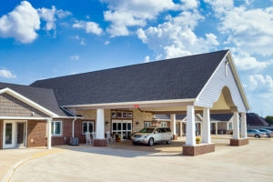 The Villas of Holly Brook entrance at the end of North Melvin Street in Gibson City, IL.