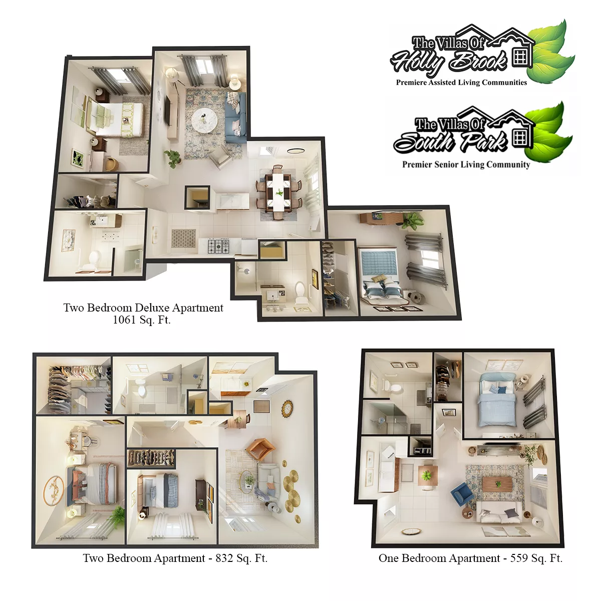 Assisted Living floor plans August 2023